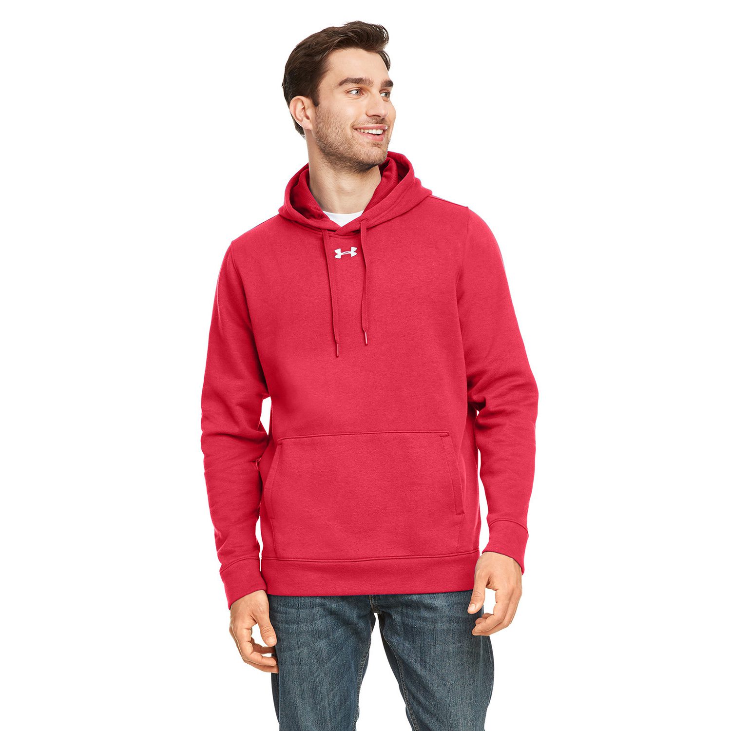 UNDER ARMOUR® Men's Hustle Pullover Hooded Sweatshirt #1300123 Red