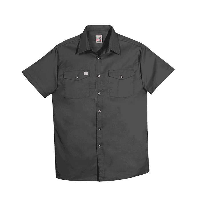 Big Bill Premium Short-Sleeve Work Shirt #137 Charcoal