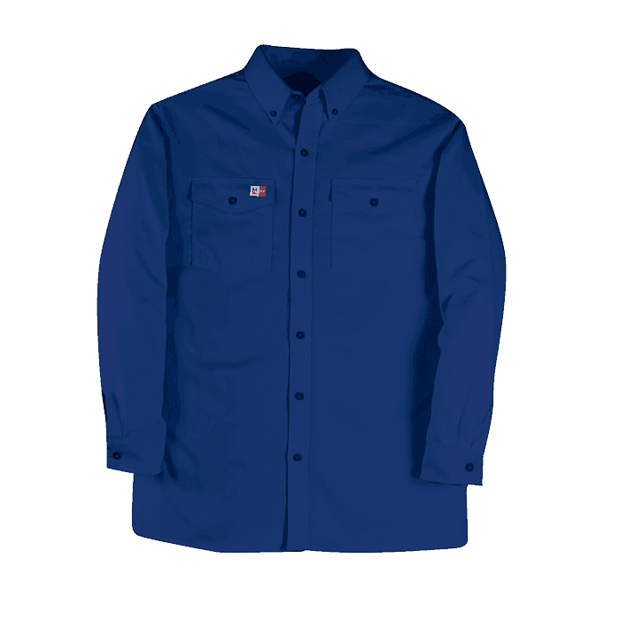 Big Bill FLAME-RESISTANT Button-Down Dress Shirt #147BDUS7 Royal Blue