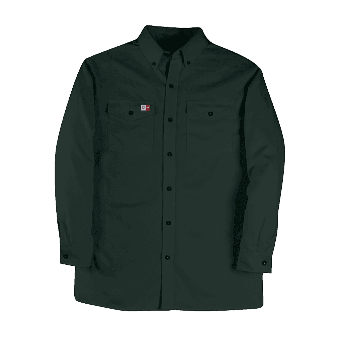 Big Bill FLAME-RESISTANT Button-Down Dress Shirt #147BDUS7 Dark Green