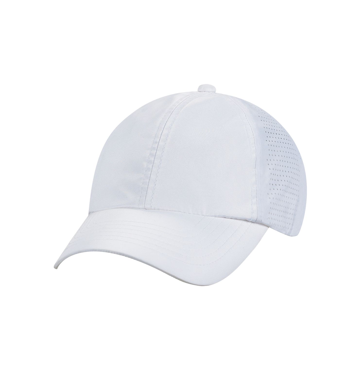 AJM Polyester Rip Stop / Polyester Rip Stop Mesh 6 Panel Contour Hat (Mesh Back) #1B090M White