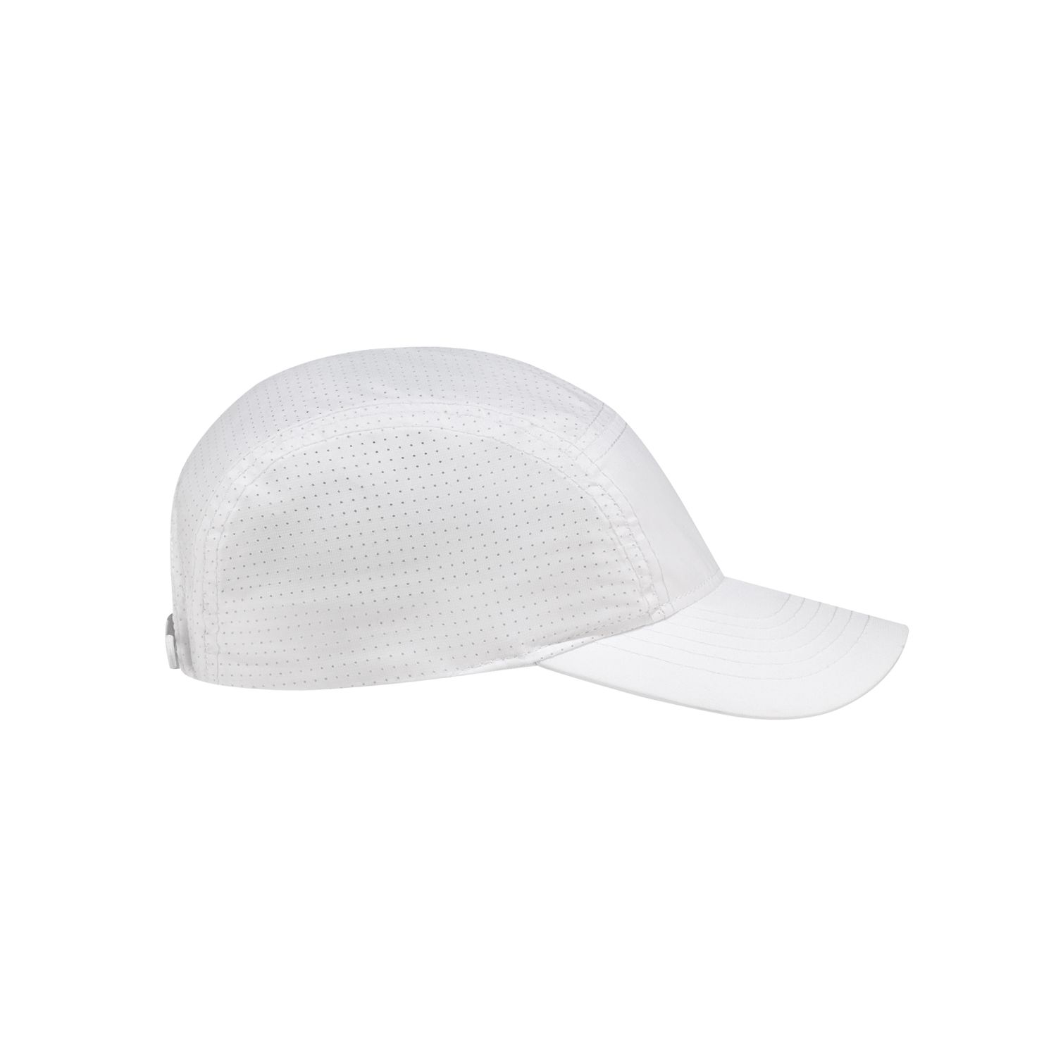 AJM Polyester Rip Stop / Polyester Rip Stop Mesh 5 Panel Runner Style Hat #1B940M White Side