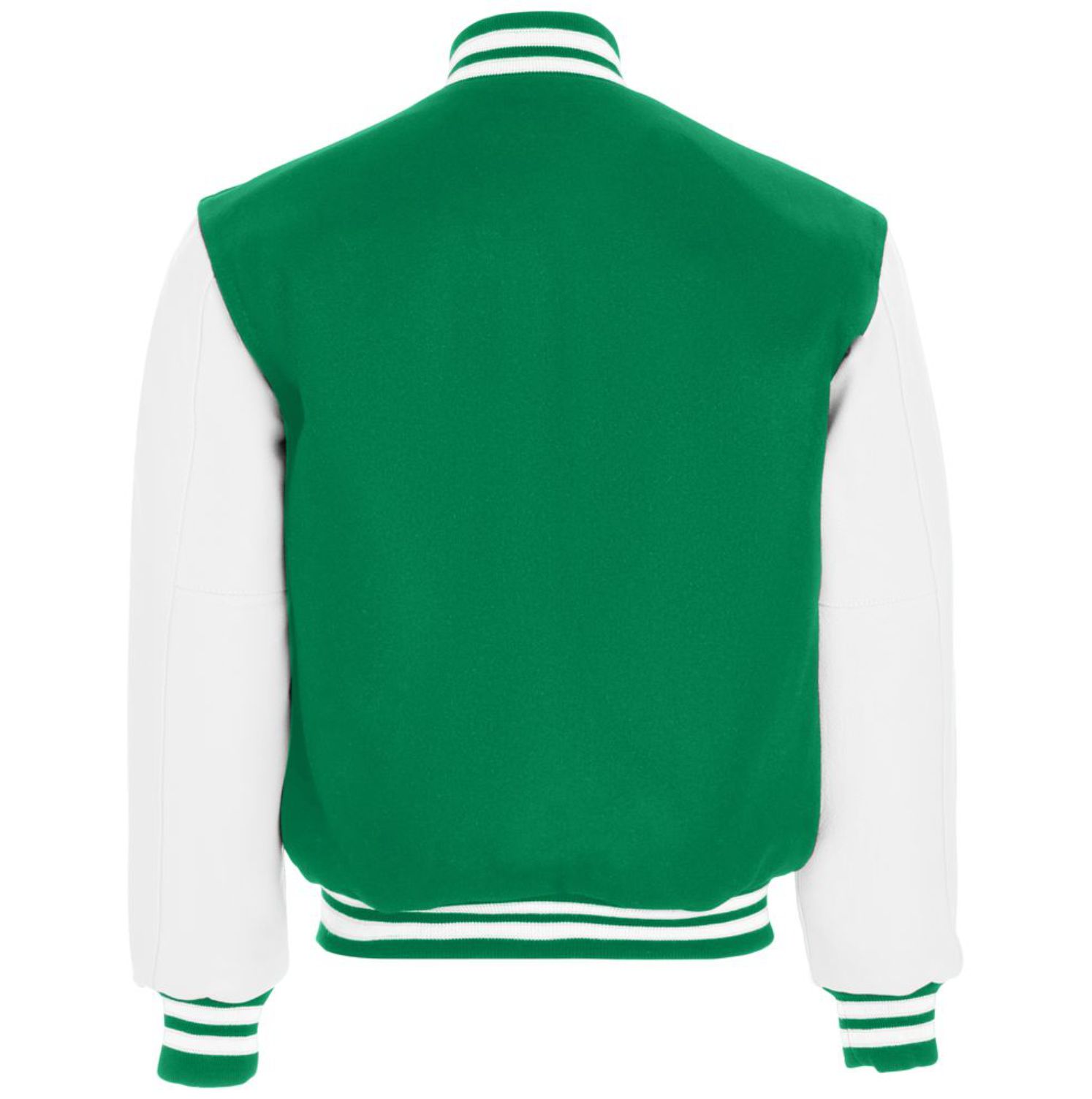 Holloway Varsity Jacket #224183 Kelly Green / White Back