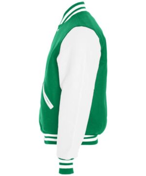 Holloway Varsity Jacket #224183 Kelly Green / White Side