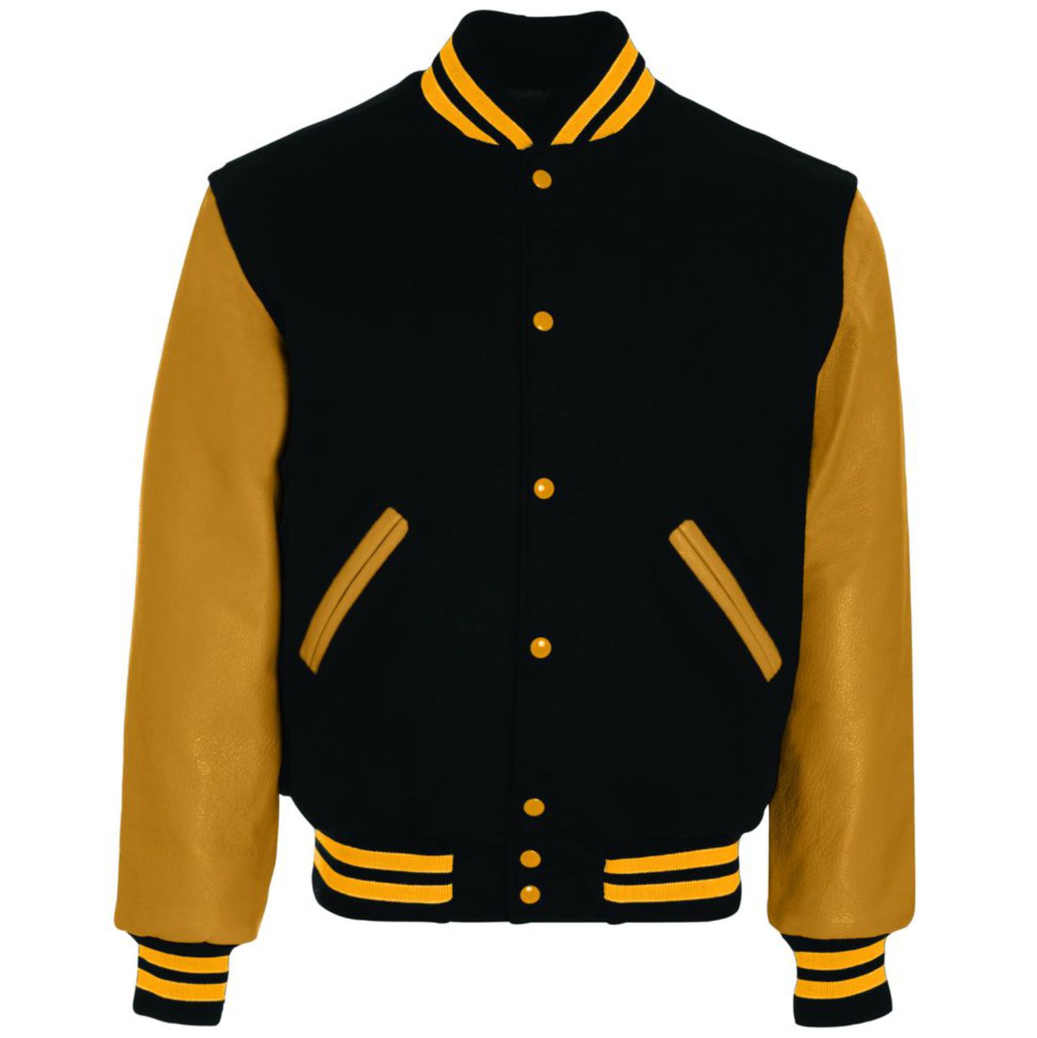Holloway Varsity Jacket #224183 Black / Light Gold / Light Gold