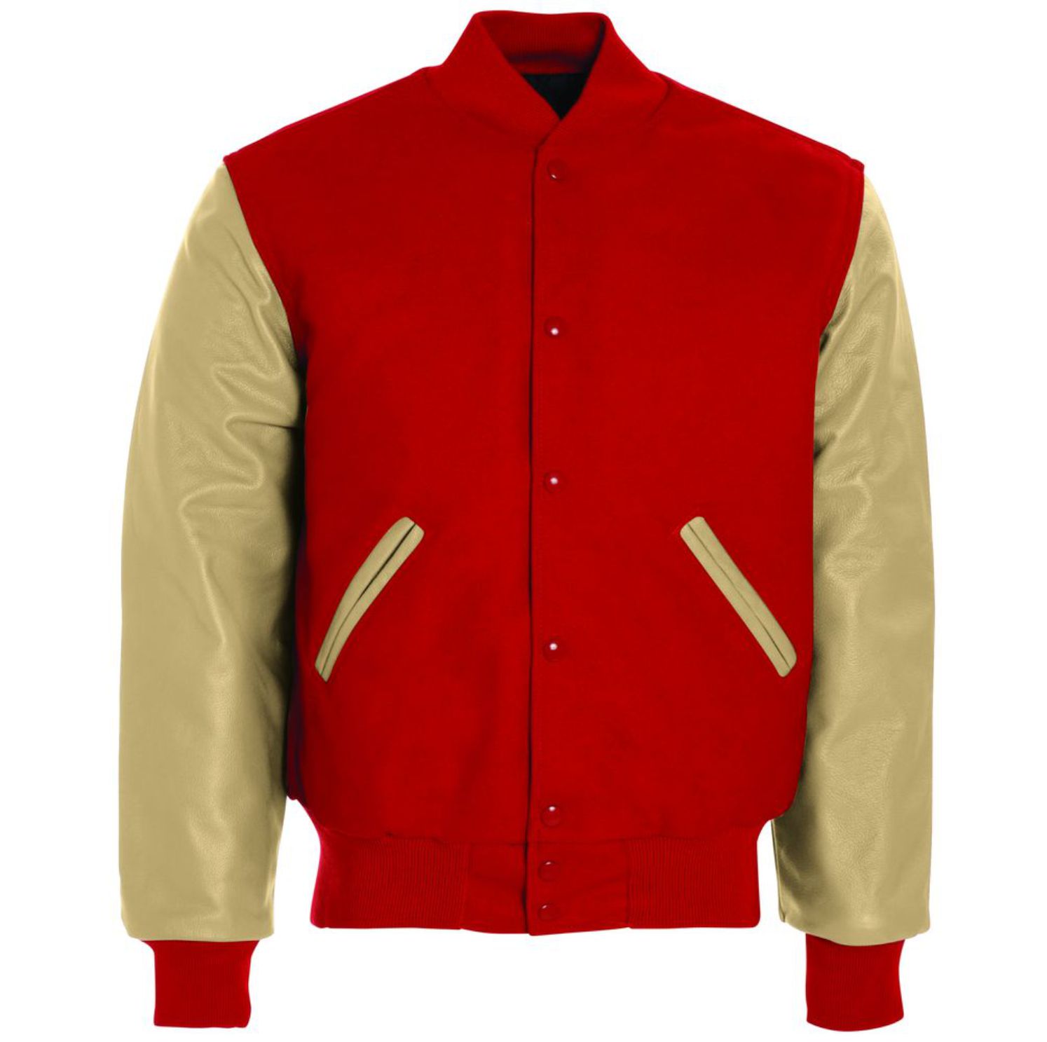 Holloway Varsity Jacket #224183 Scarlet / Cream