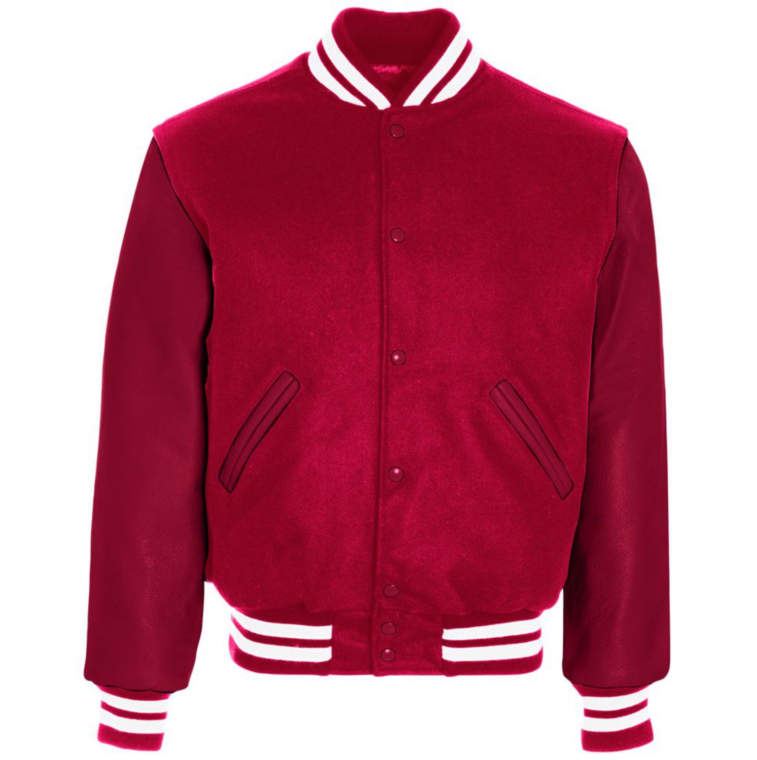 Holloway Varsity Jacket #224183 Scarlet / Scarlet / White