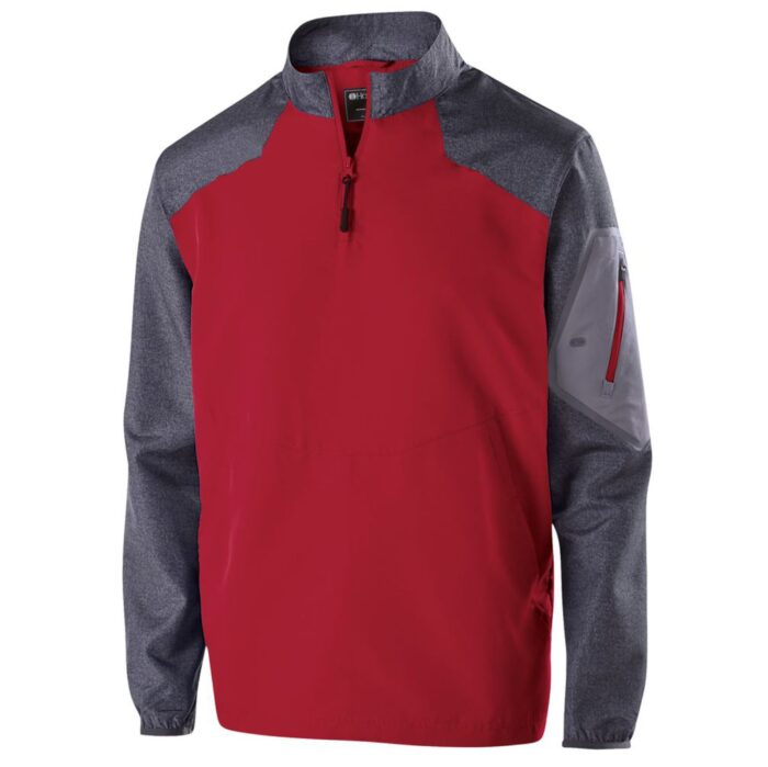 Holloway Raider Pullover #229155 Carbon Print / Scarlet Front