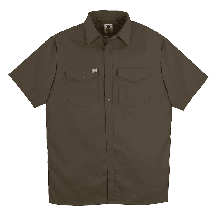 Big Bill Premium Short-Sleeve Snap Front Work Shirt #237 Brown
