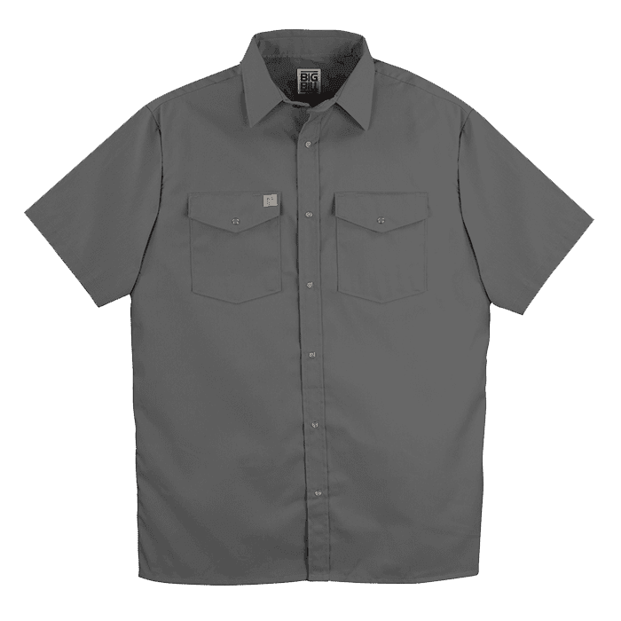 Big Bill Premium Short-Sleeve Snap Front Work Shirt #237 Charcoal
