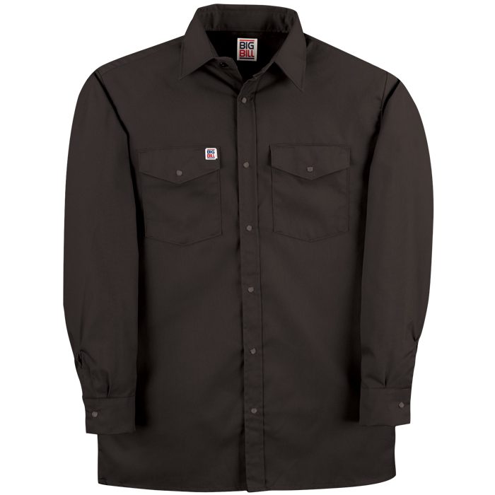 Big Bill Premium Long-Sleeve Snap Front Work Shirt #247 Brown