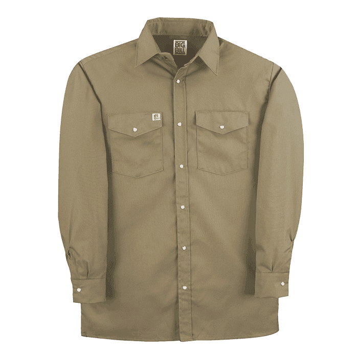 Big Bill Premium Long-Sleeve Snap Front Work Shirt #247 Tan
