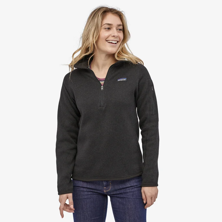 Patagonia Women's Better Sweater 1/4-Zip Fleece #25618 Black