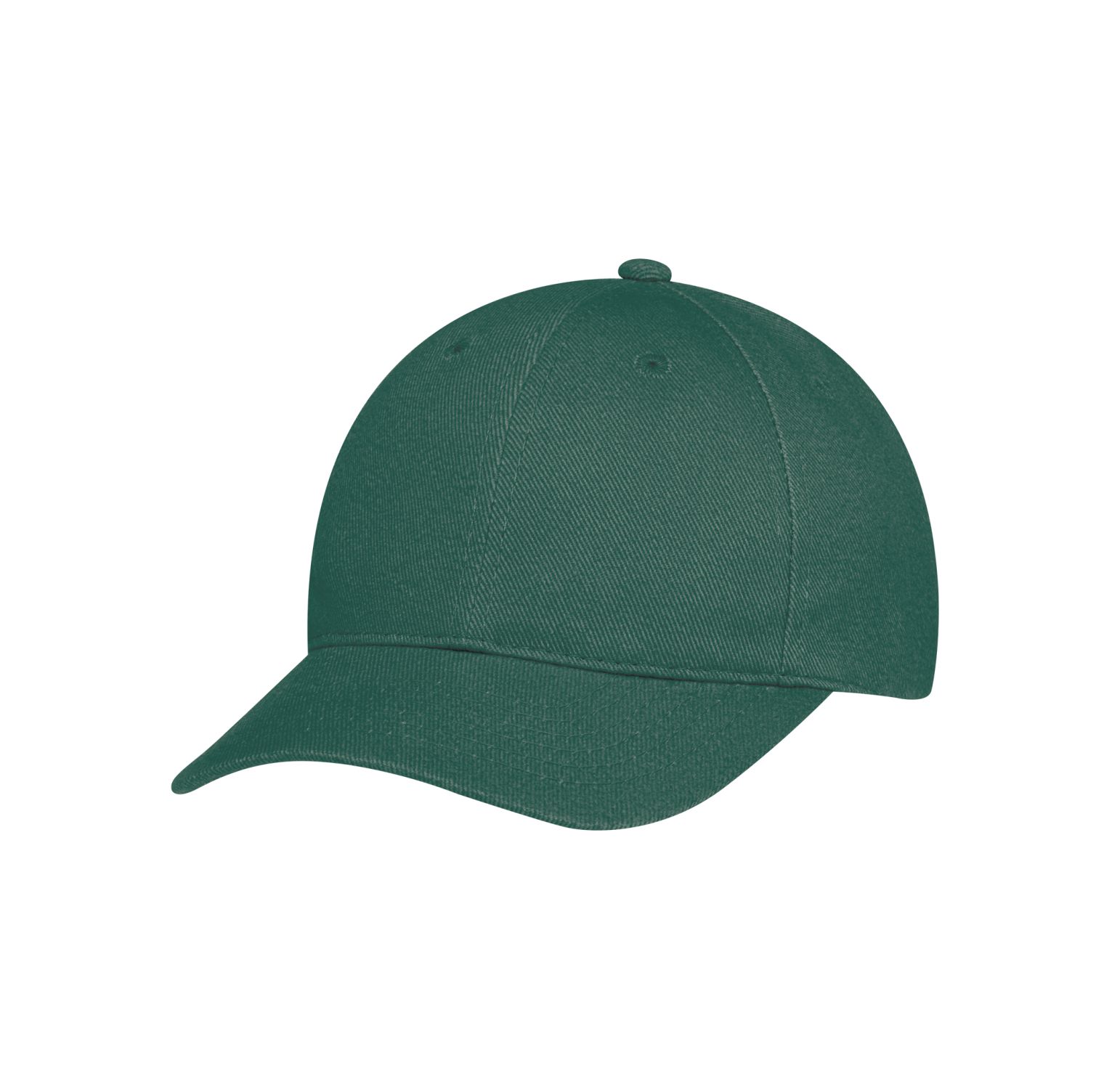 AJM Heavyweight Brushed Cotton Drill 6 Panel Constructed Contour Hat #2C390M Forest Green