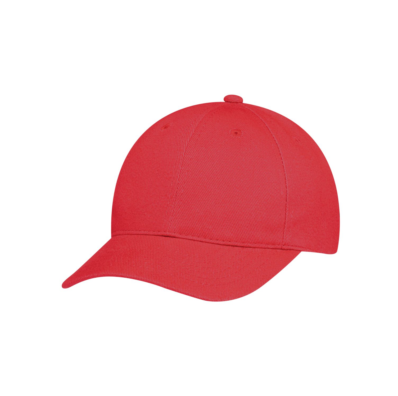 AJM Heavyweight Brushed Cotton Drill 6 Panel Constructed Contour Hat #2C390M Red