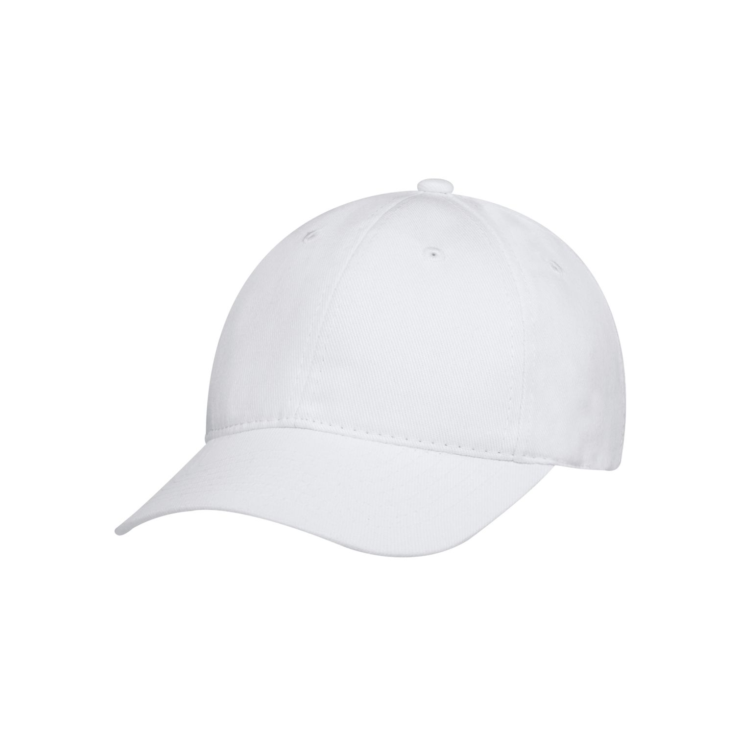 AJM Heavyweight Brushed Cotton Drill 6 Panel Constructed Contour Hat #2C390M White