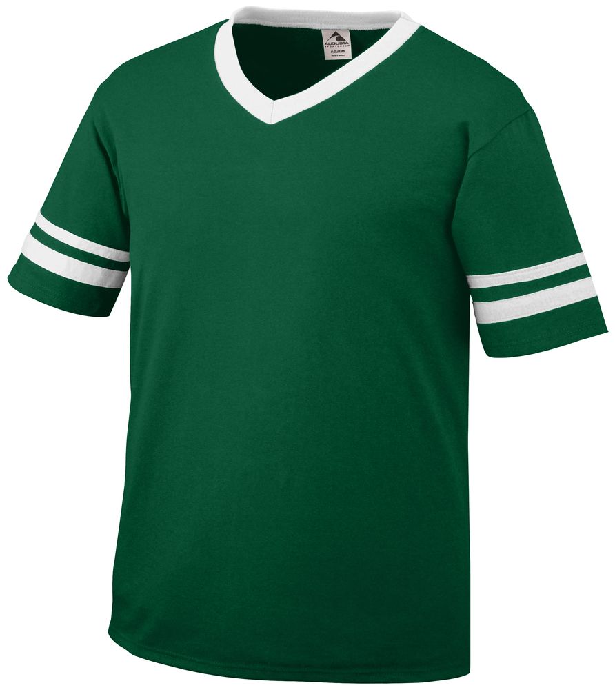 Augusta Sportswear Sleeve Stripe Jersey #360 Dark Green / White