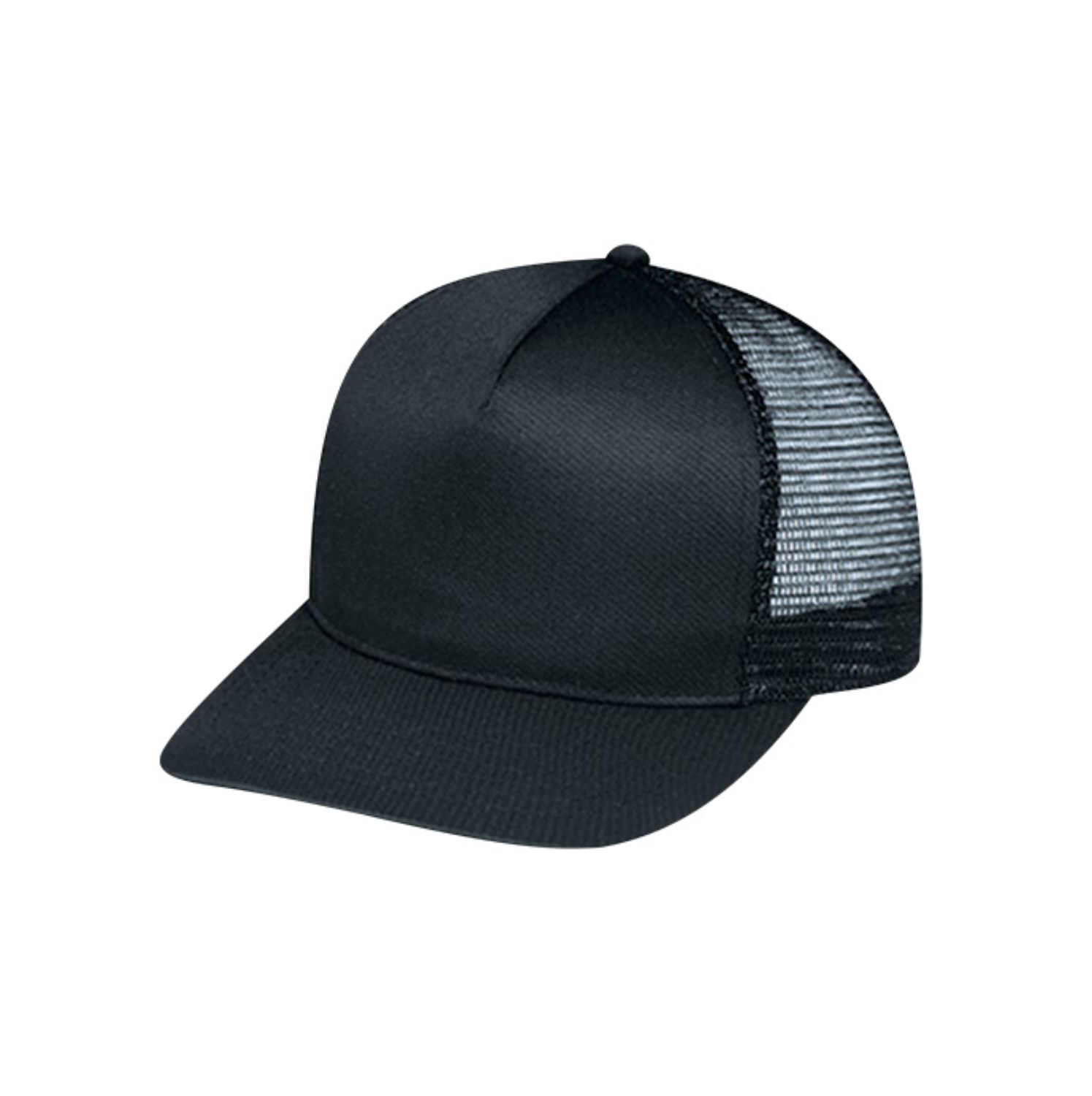 AJM 5-Panel Pro-Look Hat (Mesh Back) #5800M Black