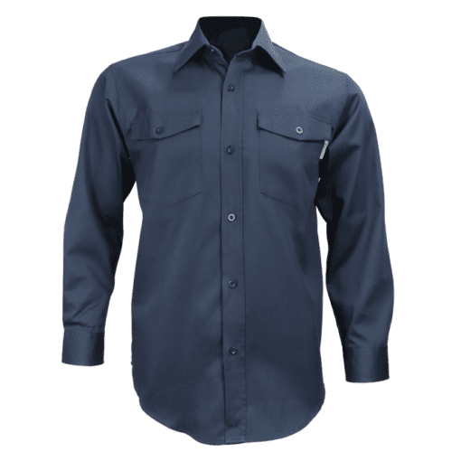 Gatts Work Wear Long Sleeve Shirt #625 Navy Front