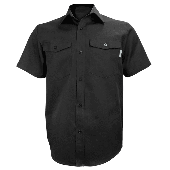 Gatts Work Wear Short Sleeve Shirt #650 Black Front