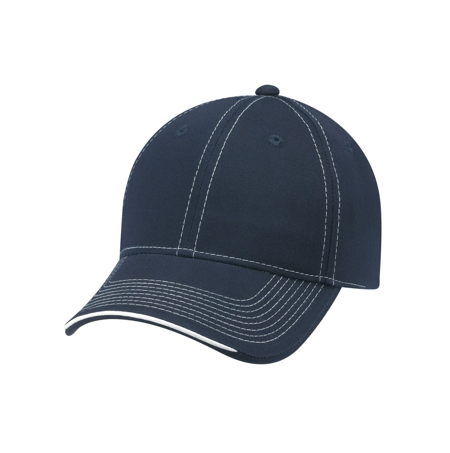 AJM 6-Panel Constructed Full-Fit Hat #6F617M Navy / White