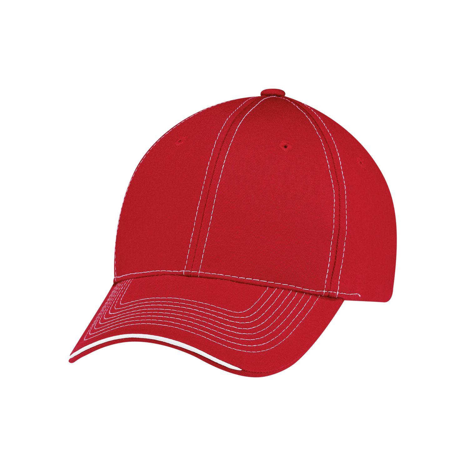 AJM 6-Panel Constructed Full-Fit Hat #6F617M Red / White