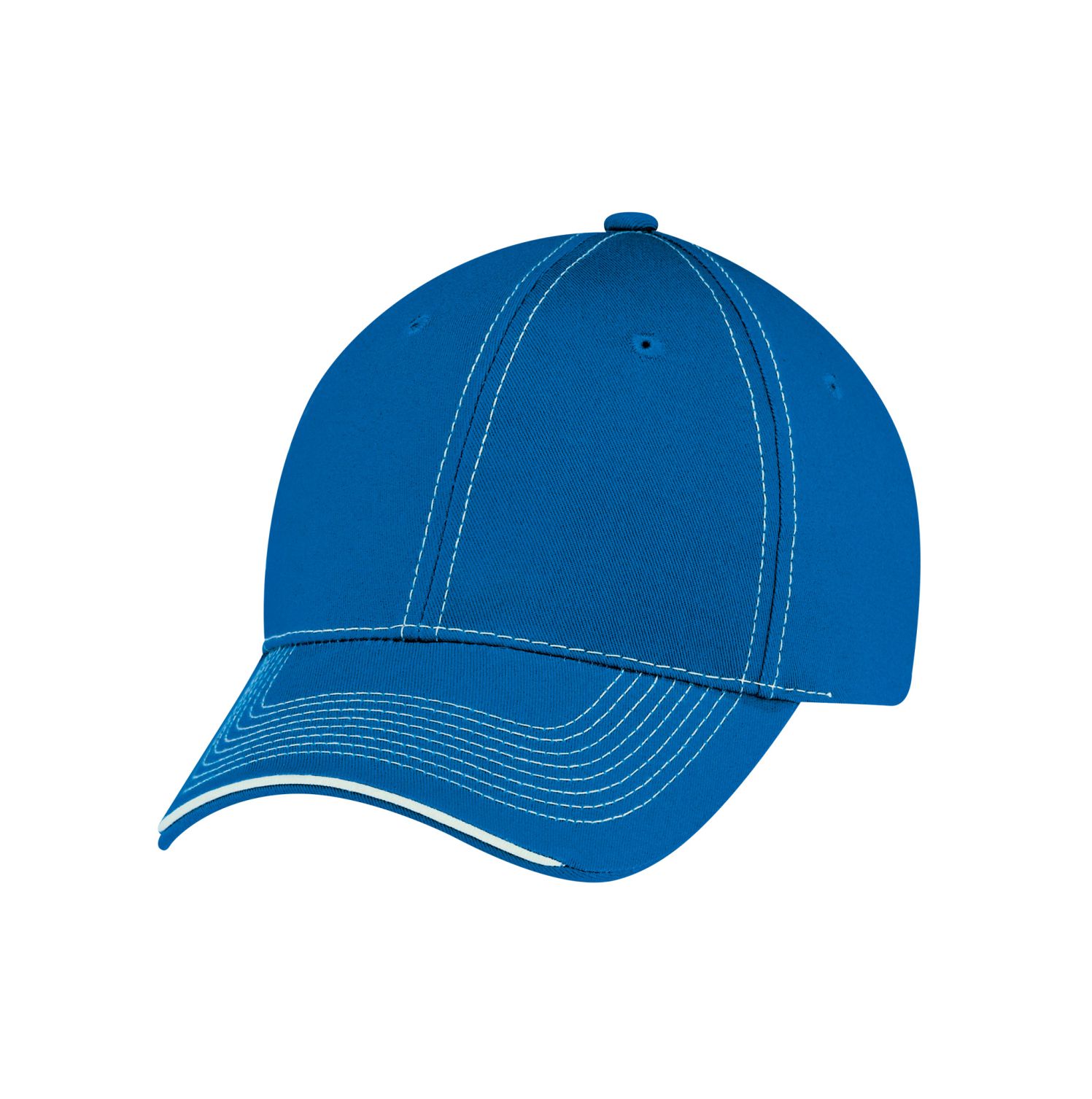 AJM 6-Panel Constructed Full-Fit Hat #6F617M Royal Blue / White