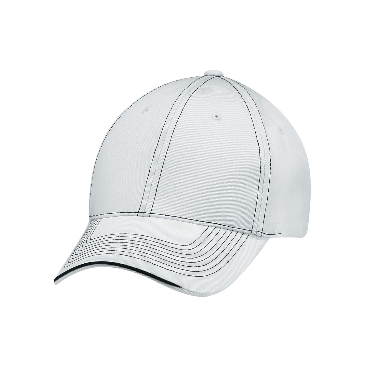 AJM 6-Panel Constructed Full-Fit Hat #6F617M White / Black