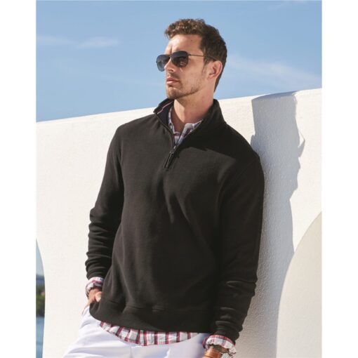 Tommy Hilfiger Quarter-Zip Pullover Sweatshirt #13H1858 Black Front