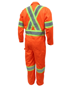 Gatts Work Wear Coverall HI VIZ 4" #791X4 Orange Back