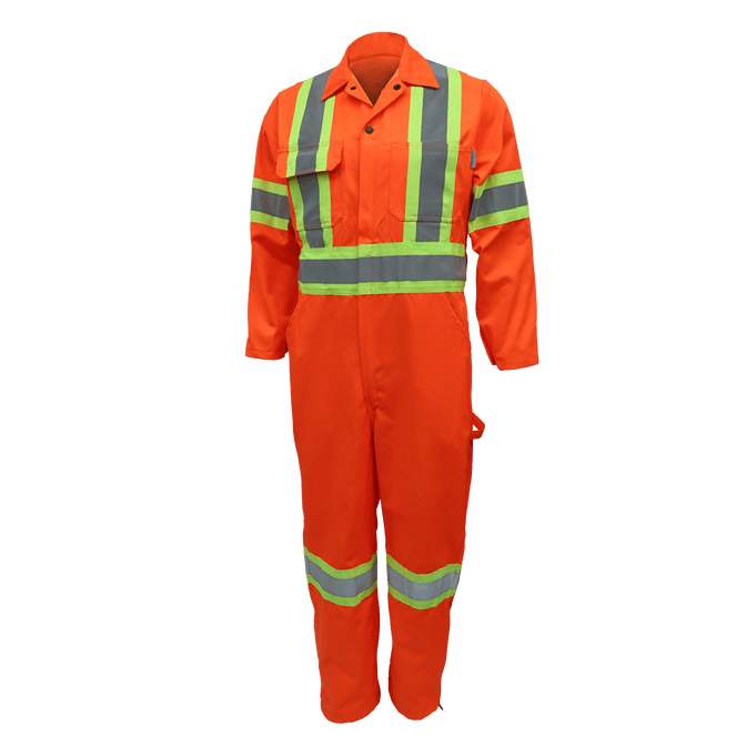 Gatts Work Wear Coverall HI VIZ 4" #791X4 Orange Front