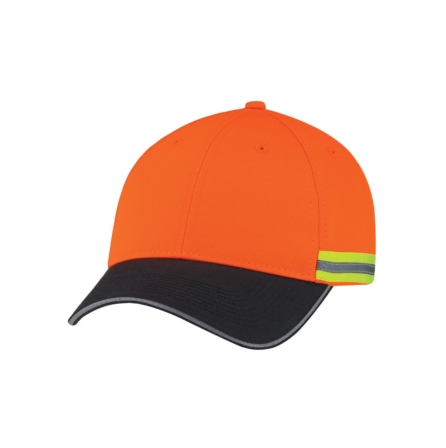 AJM Polycotton / Polyester 6 Panel Constructed Full-Fit Hat #8C079M Orange