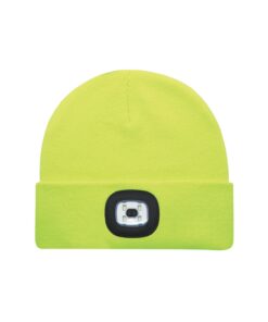 AJM Acrylic Cuff Toque with LED Light #9X539M Safety Green