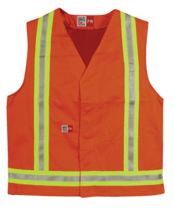 Big Bill Flame-Resistant Unlined Vest With Reflective Material #A624US9 Orange Front