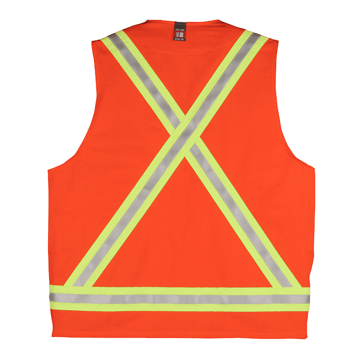 Big Bill Flame-Resistant Unlined Vest With Reflective Material #A624US9 Orange Back