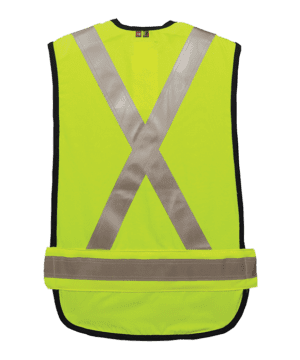 Big Bill Flame-Resistant High Visibility Unlined Vest #A648TY7 Yellow Back
