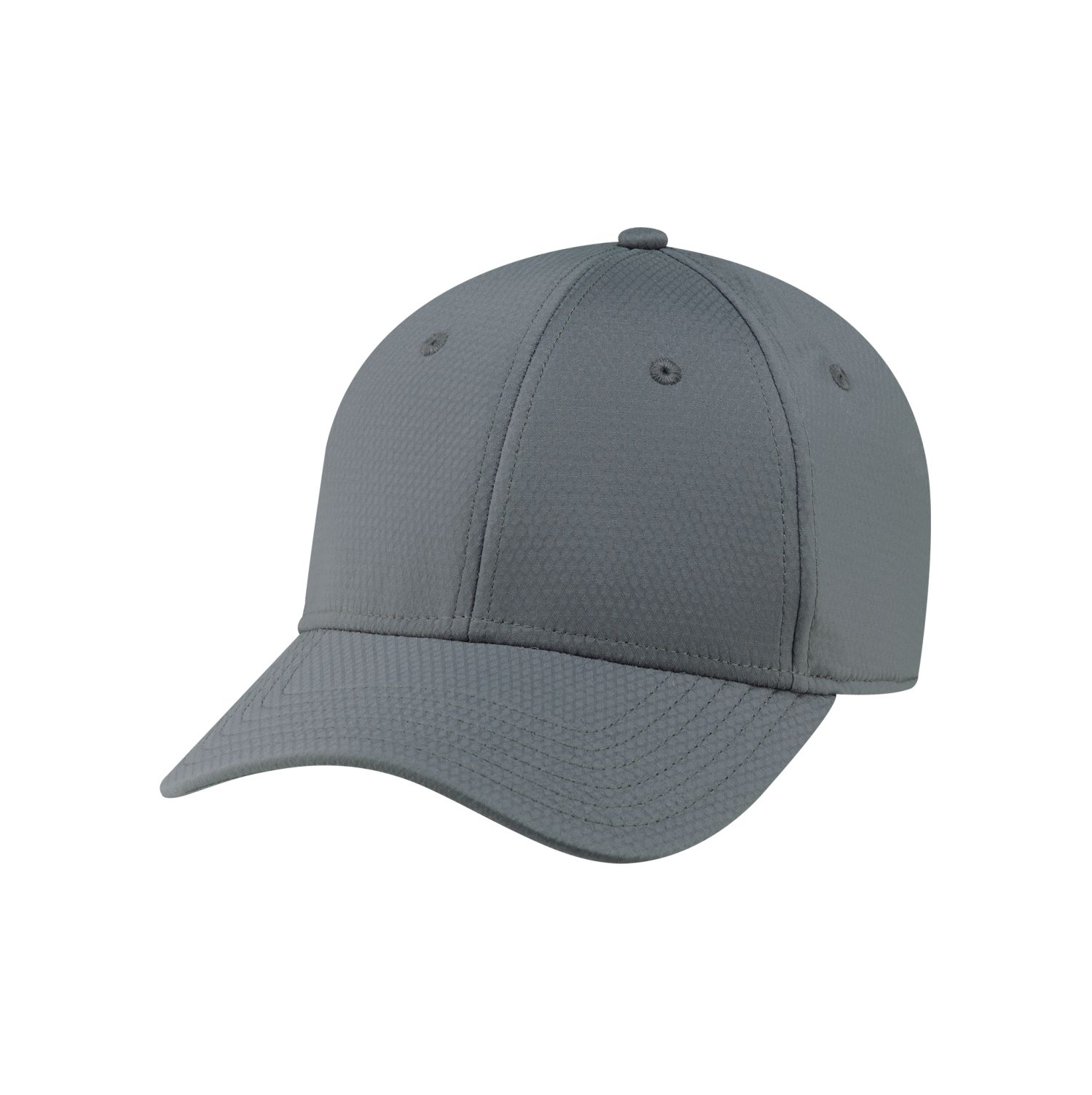 AJM Polyester Diamond & Spandex 6 Panel Constructed Contour Hat #AC0007 Charcoal / Charcoal