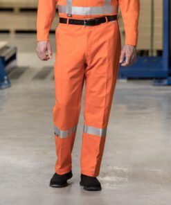 Premium Uniforms High-Vis Flame-Resistant Work Pants #FR3002S Orange