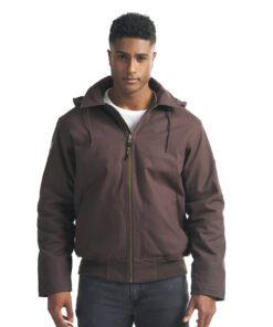 Canada Sportswear Men's Bomber Jacket with Sherpa Lining #L00910 Dark Chocolate Front