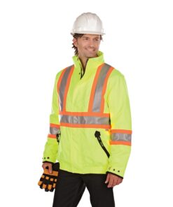 Canada Sportswear POLYESTER CANVAS HI-VIS BOMBER #L01200 Hi-Vis Yellow Front