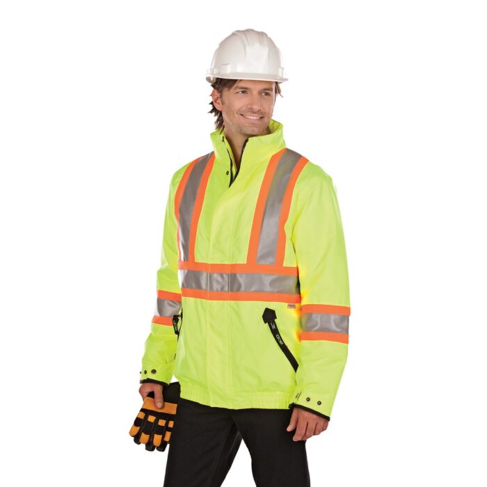 Canada Sportswear POLYESTER CANVAS HI-VIS BOMBER #L01200 Hi-Vis Yellow Front