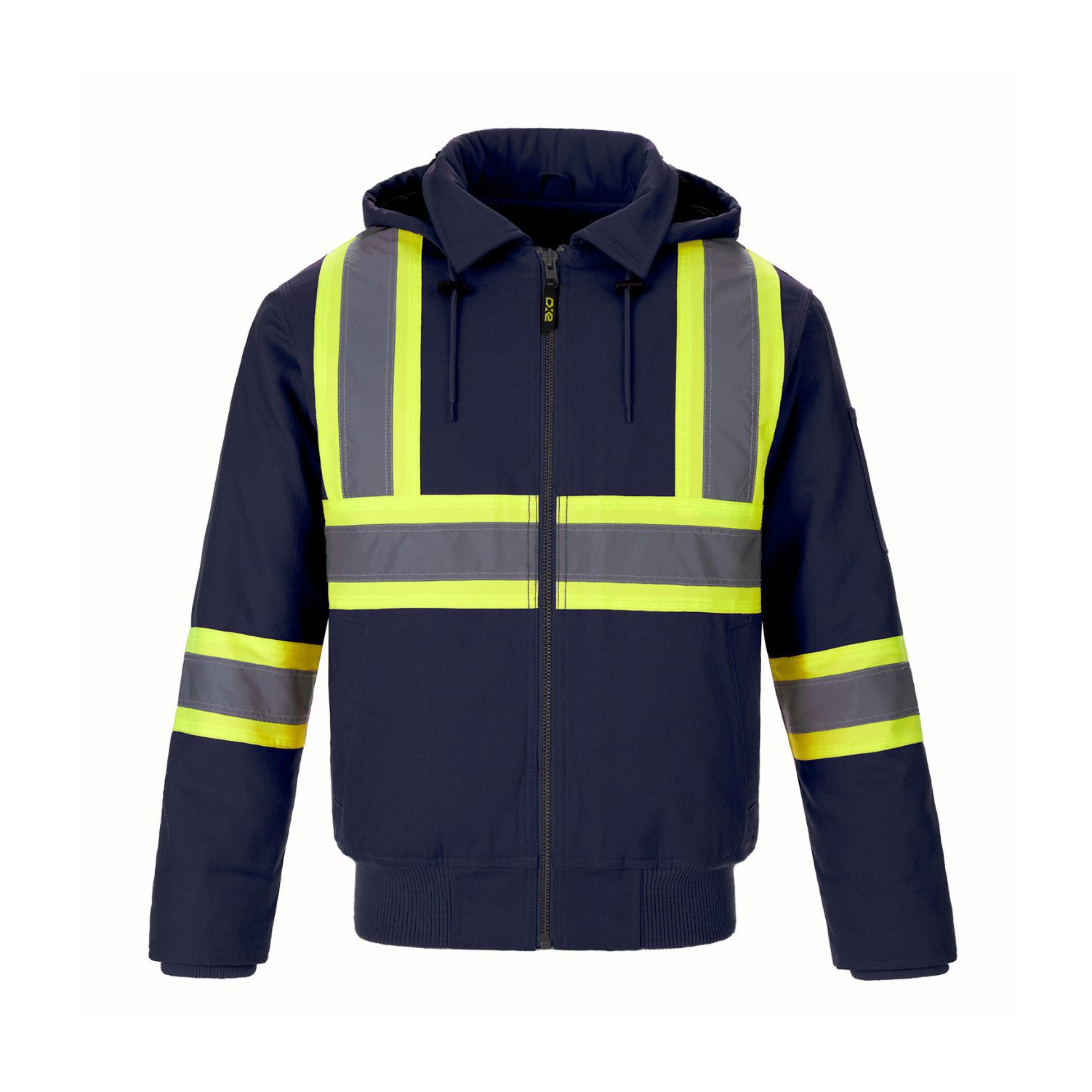 Canada Sportswear HiVis Bomber Jacket with Sherpa Lining #L01290 Navy