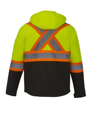 Canada Sportswear HiVis Softshell Jacket #L01305 Yellow Back