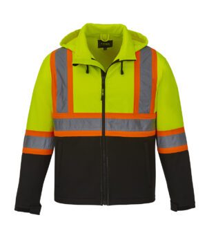 Canada Sportswear HiVis Softshell Jacket #L01305 Yellow Front