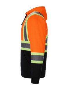 Canada Sportswear HiVis Polyester Pullover Hoodie #L01375 Orange Side