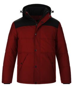 Canada Sportswear Puffy Coat #L06025 Red Front