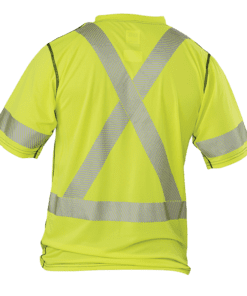 Big Bill Flame-Resistant High Visibility Short-Sleeve Athletic Performance T-Shirt #RT54HVK5 Yellow Back