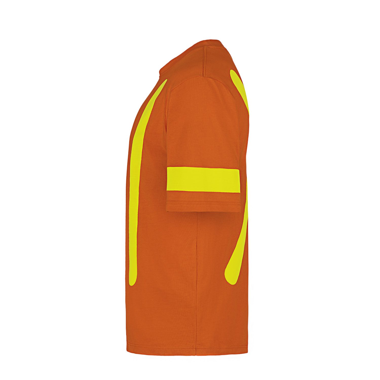 Canada Sportswear Cotton Safety T-shirt #S05933 Orange Side