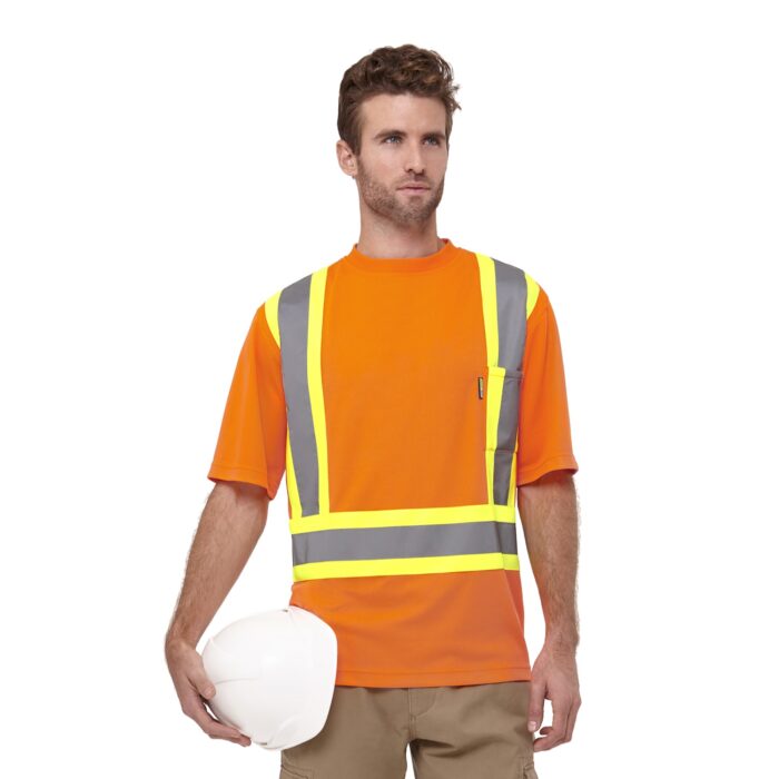 Canada Sportswear HI-VIS SAFETY T-SHIRT #S05960 Hi-Vis Orange Front