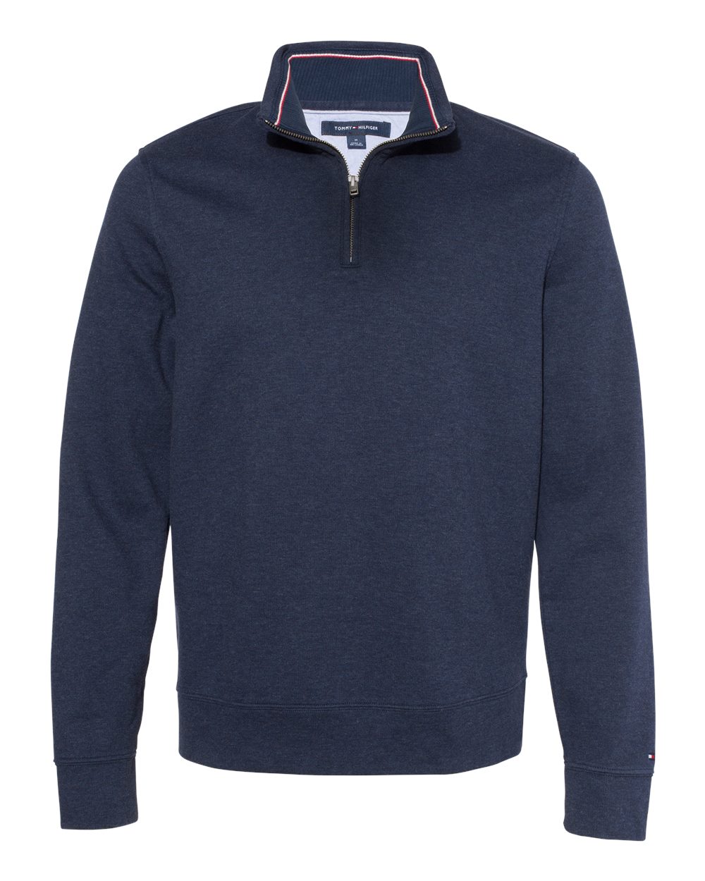 Tommy Hilfiger Quarter-Zip Pullover Sweatshirt #13H1858 Heather Navy